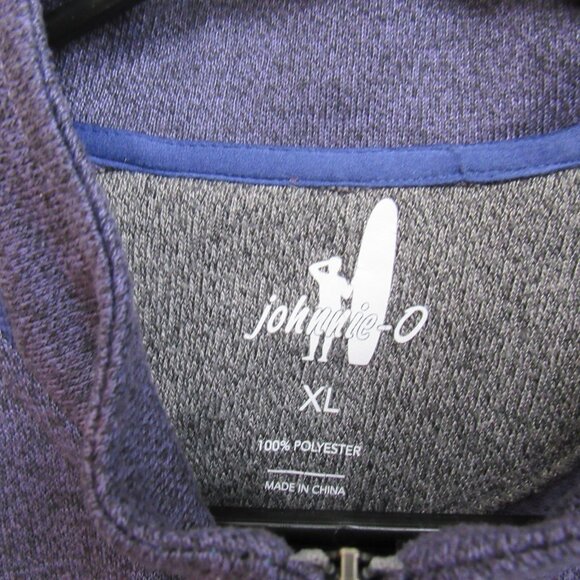 Johnnie-O Reflex Fleece Jam Purple Long Sleeve 1/4 Zip Pullover XL - Picture 2 of 3